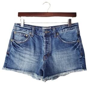 Free People High-Rise Cut Off Denim Shorts